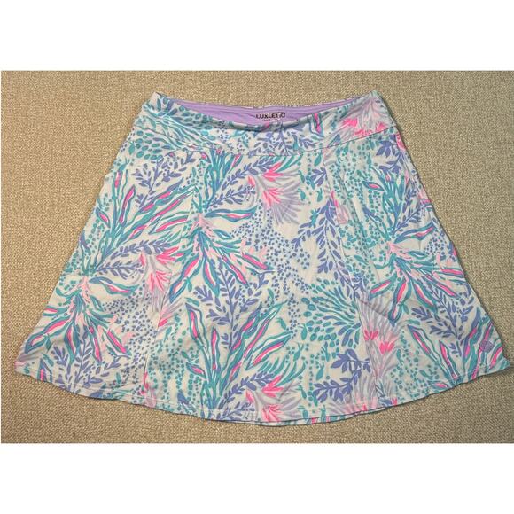 Lilly Pulitzer Luxletic Dresses & Skirts - Luxletic Lilly Pulitzer Women Small Pink Blue Meryl Skort Golf Resort Activewear